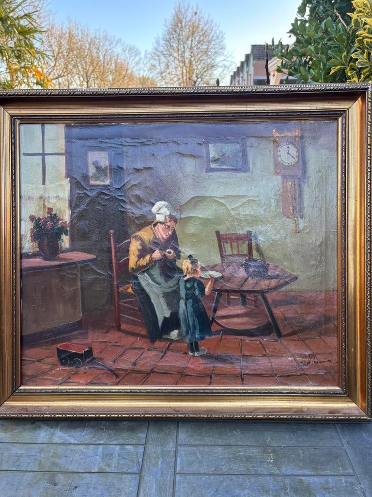 Oude schilderijen te koop, Antiek en Kunst, Kunst | Schilderijen | Klassiek, Ophalen of Verzenden