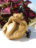 KATTENBEELD.Keramiek Beeldje Poes.Beeld Kat.Urn[?]. FRAAI!, Ophalen of Verzenden, Gebruikt, Dier