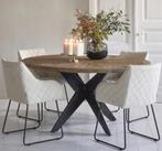 Rivièra Maison Eettafel Falcon Crest Eikenhout Ø150cm, Huis en Inrichting, Tafels | Eettafels, Ophalen, Zo goed als nieuw, 100 tot 150 cm