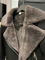 Zwarte Faux Leren Shearling Aviator Jas, Ophalen of Verzenden, Nieuw, Maat 36 (S), Zwart