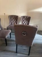 4 Eettafel stoelen, Huis en Inrichting, Stoelen, Ophalen, Gebruikt, Stof, Vier