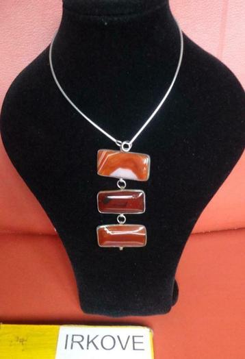 COLLIER PRACHTIG AGAAT * Unica Lang Model * beschikbaar voor biedingen