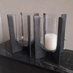 Zwart metalen nieuwe windlichten kandelaars hotel stijl, Huis en Inrichting, Overige materialen, Zwart, Nieuw, Ophalen of Verzenden