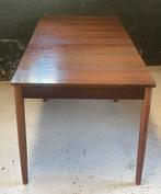 Vintage mid century eettafel teak mahonie fineer verlengbaar, Huis en Inrichting, Tafels | Eettafels, Ophalen, Gebruikt, Vintage mid century