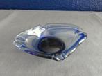 Glazen asbak blauw, Ophalen of Verzenden