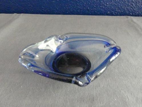 Glazen asbak blauw, Antiek en Kunst, Antiek | Glas en Kristal, Ophalen of Verzenden