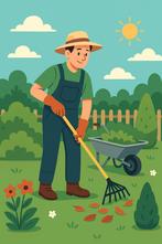 Goede tuinman die weet van aanpakken, Huis en Inrichting, Schoonmaakartikelen, Ophalen of Verzenden, Bezem of Borstel