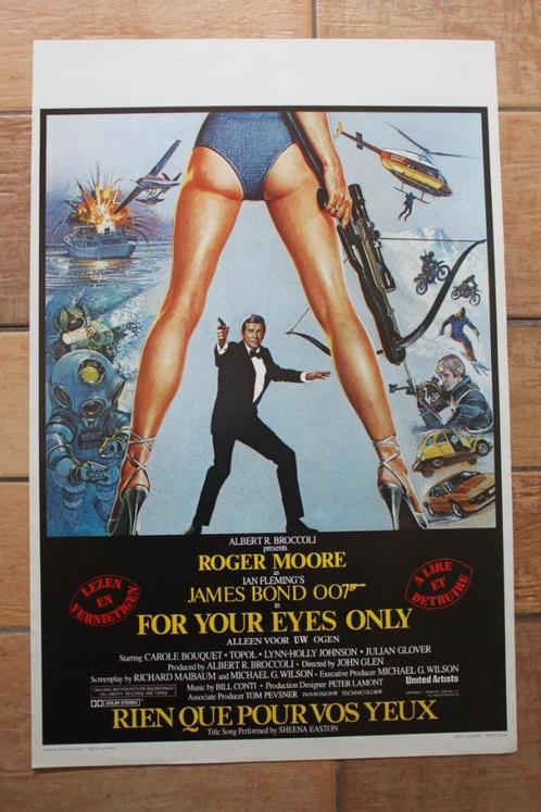 filmaffiche James Bond For Your Eyes Only filmposter, Verzamelen, Posters, Zo goed als nieuw, Film en Tv, A1 t/m A3, Rechthoekig Staand