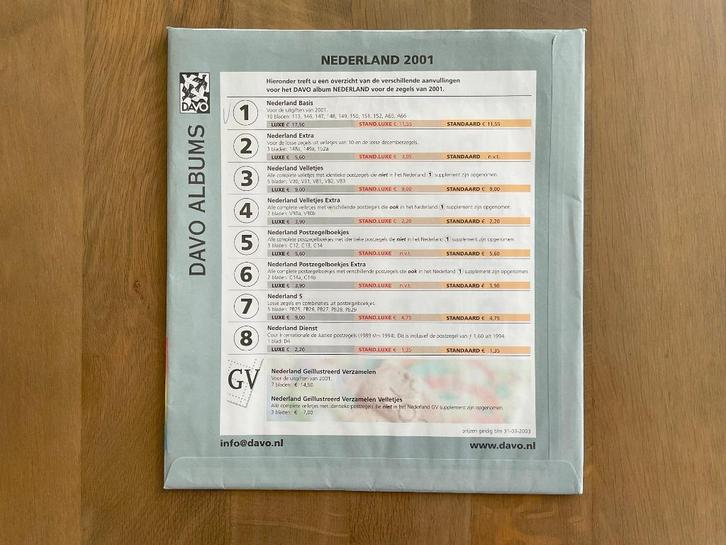 DAVO bladen LX (met folie 2001) nieuw, Postzegels en Munten, Postzegels | Toebehoren, Verzamelalbum, Ophalen of Verzenden