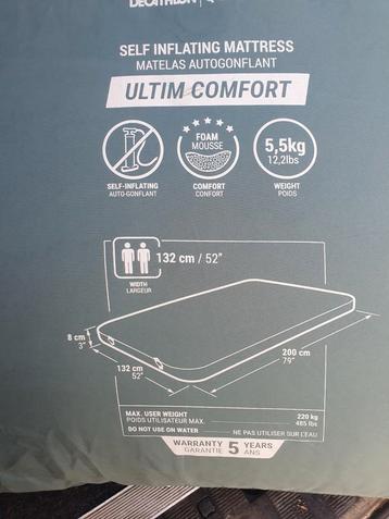 Si mat Slaapmat decathlon quechua ULTIM COMFORT 132x200cm beschikbaar voor biedingen