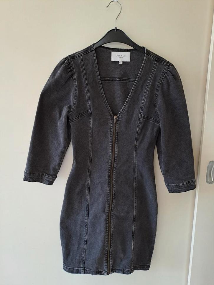 ZGAN zwarte denimjurk / spijkerjurk Costes maat s, Kleding | Dames, Jurken, Zo goed als nieuw, Maat 36 (S), Zwart, Boven de knie