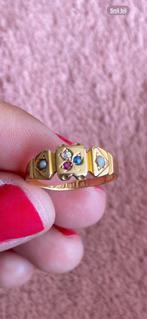 Antieke Gouden Ring met Edelstenen, Ophalen of Verzenden, Goud, Ring, Met edelsteen