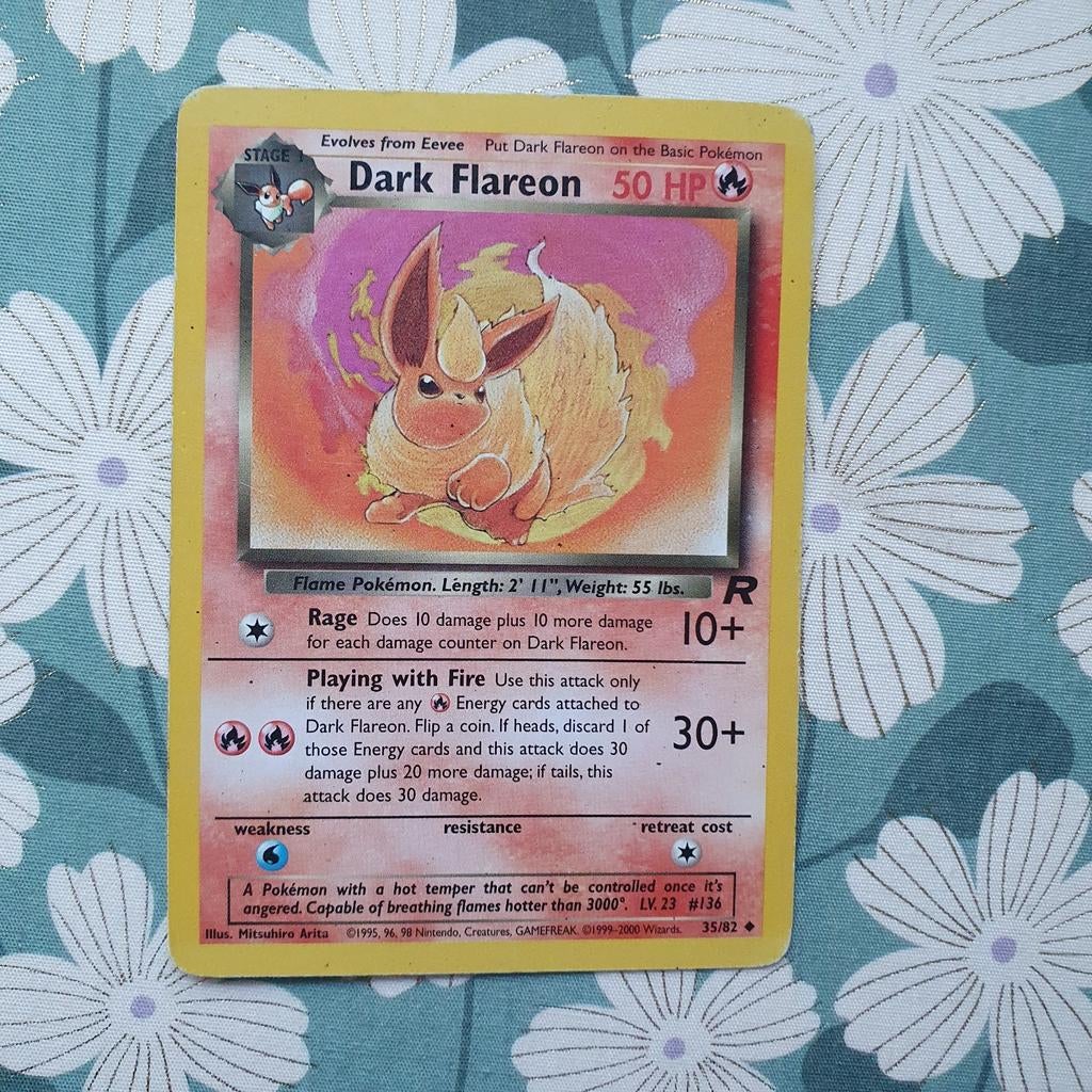 Dark Flareon 35/62 pokemon kaart, Ophalen of Verzenden, Zo goed als nieuw