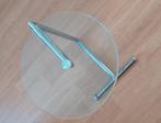 Bijzettafeltje 2x, Minder dan 55 cm, Gebruikt, Rond, Glas