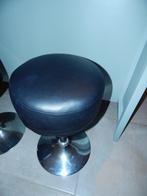 Black Retro Vintage Stool / Height adjustable up to 65 cm, Ophalen, In hoogte verstelbaar, Gebruikt, Overige materialen
