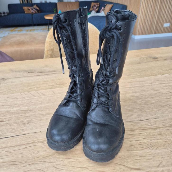 Leren laarsjes met rits - Maat 35, Kinderen en Baby's, Kinderkleding | Schoenen en Sokken, Gebruikt, Laarzen, Meisje, Ophalen of Verzenden