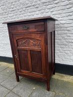 Oud eiken kastje met deur, plank en lade, 70x100, Ophalen of Verzenden