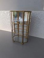 Mini vitrinekastje messing en glas, Huis en Inrichting, Kasten | Vitrinekasten, Ophalen, Minder dan 50 cm, Minder dan 25 cm, Minder dan 100 cm