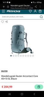 Nieuwe Deuter Aircontact Core 45+10 SL Blauw - Dames Rugzak, Ophalen of Verzenden, Nieuw, Rugzak