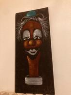 Oud schilderij op doek clown, Huis en Inrichting, Ophalen of Verzenden