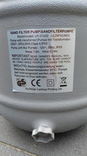 Tank Zandfilterpomp LH-3733G (JL29P423ND) beschikbaar voor biedingen