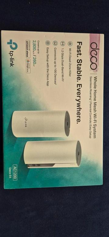 TP-Link Deco M4 WiFi Versterker 2 pack beschikbaar voor biedingen