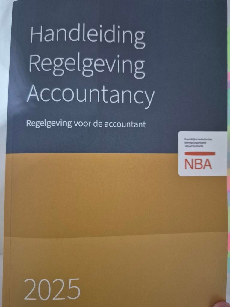 NBA Handleiding Regelgeving Accountancy 2025., Ophalen of Verzenden, Zo goed als nieuw