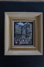 carnaval emaille tegeltje in kader  Kachelpiepers 1970, Ophalen of Verzenden