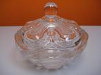 vintage kristallen bonbonnière van helder en frosted glas, Antiek en Kunst, Ophalen of Verzenden