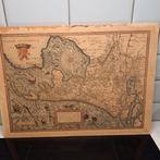 Antieke kaart Holland op spaanplaat, Antiek en Kunst, Kunst | Litho's en Zeefdrukken, Ophalen of Verzenden