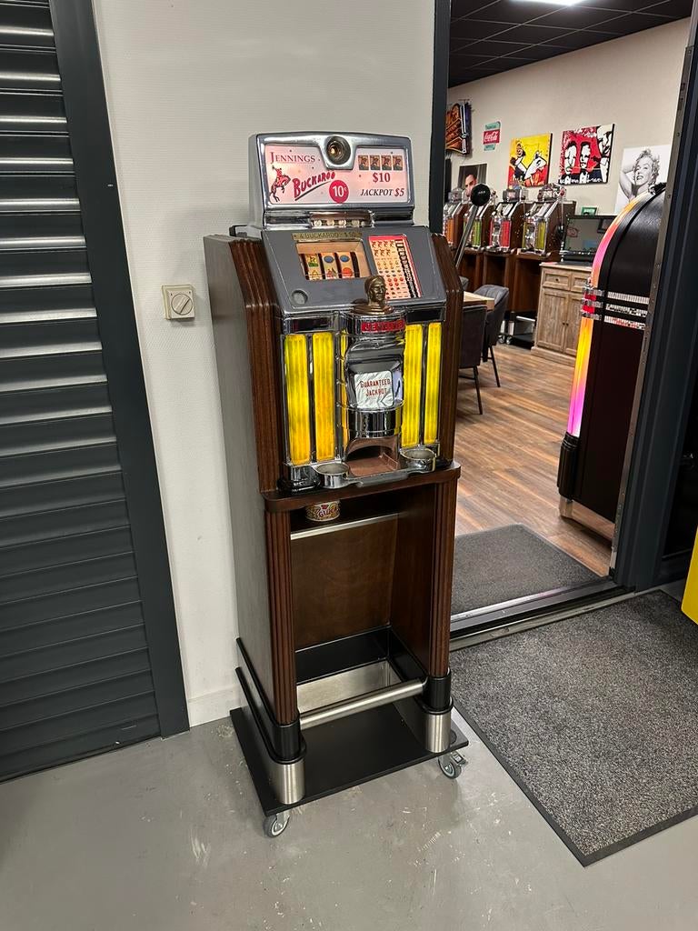 Prachtige eenarmige bandiet Jennings Buckaroo gokkast, Verzamelen, Automaten | Gokkasten en Fruitautomaten, Gebruikt, Overige munten