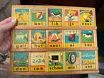 Ouderwets school plankje dictee aap noot mies, Antiek en Kunst, Curiosa en Brocante, Ophalen of Verzenden