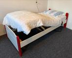 Elektrisch verstelbaar bed 90x200 + nachtkastje, Ophalen, 90 cm, Eenpersoons, Wit