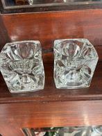 2 kubus kandelaars Sklo Zunion, Ophalen, Zo goed als nieuw, Overige materialen, Minder dan 25 cm