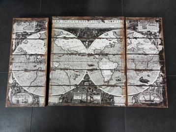 Vintage Wereldkaart Luik - Decoratie beschikbaar voor biedingen