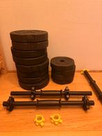 Complete Halterset met Gewichten, Sport en Fitness, Fitnessmaterialen, Ophalen, Zo goed als nieuw, Benen, Halterset