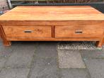 Houten salontafel met lades, Ophalen, Gebruikt, 100 tot 150 cm, 50 tot 75 cm