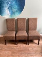 3 eettafelstoelen, Ophalen, Gebruikt, Stof, Drie