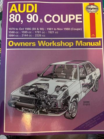 Haynes Audi 80, 90 & Coupe Werkplaatshandboek beschikbaar voor biedingen