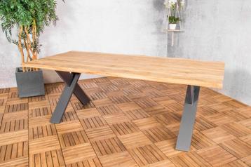 Terrastafel Vancouver, Teakhouten tafelblad 220cm Lang! beschikbaar voor biedingen