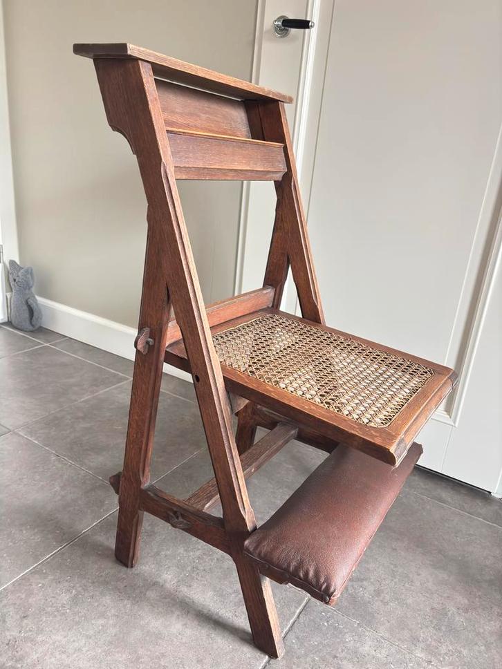 Antieke bidstoel massief hout, Antiek en Kunst, Antiek | Meubels | Stoelen en Banken, Ophalen