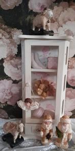 Mooi brocante vitrinekastje met lade, Ophalen of Verzenden