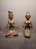 2 Massief bronzen Thaise Tempelwachters, Ophalen of Verzenden