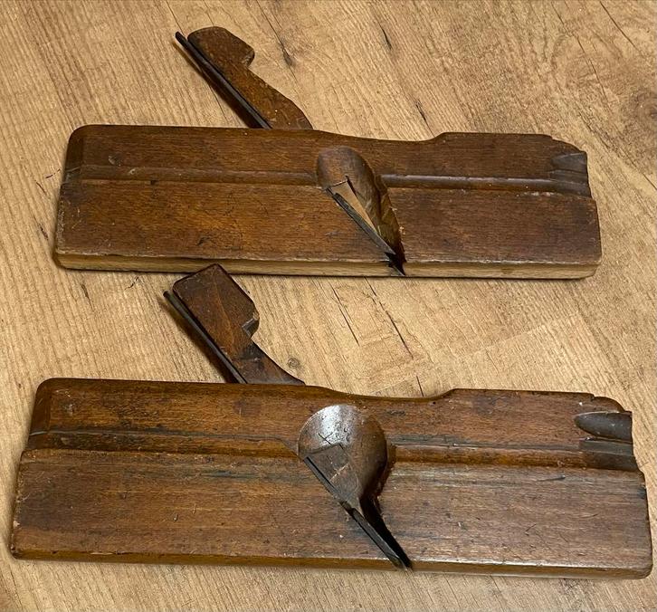 Antieke sponning schaven - Hol en Bol, Antiek en Kunst, Antiek | Gereedschap en Instrumenten, Ophalen