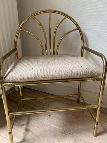 Vintage Gouden Stoel Mid-Century beschikbaar voor biedingen