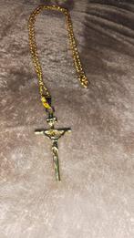 Ketting met kruisje, Sieraden, Tassen en Uiterlijk, Kettingen, Nieuw, Ophalen of Verzenden, Goud, Overige materialen