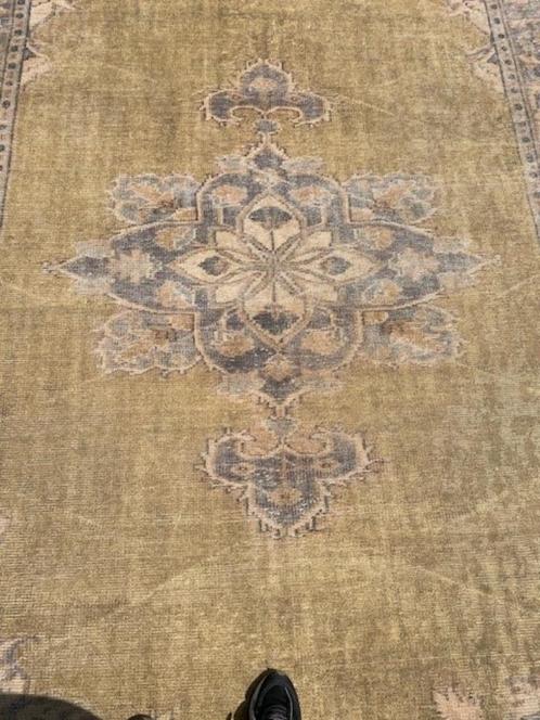 Vloerkleed geel/ grijs, Huis en Inrichting, Stoffering | Tapijten en Kleden, 200 cm of meer, Rechthoekig, Grijs, Blauw, Ophalen