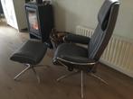 Stressless fauteuil + hocker model Paris, Ophalen of Verzenden, Zo goed als nieuw, Metaal, Eén