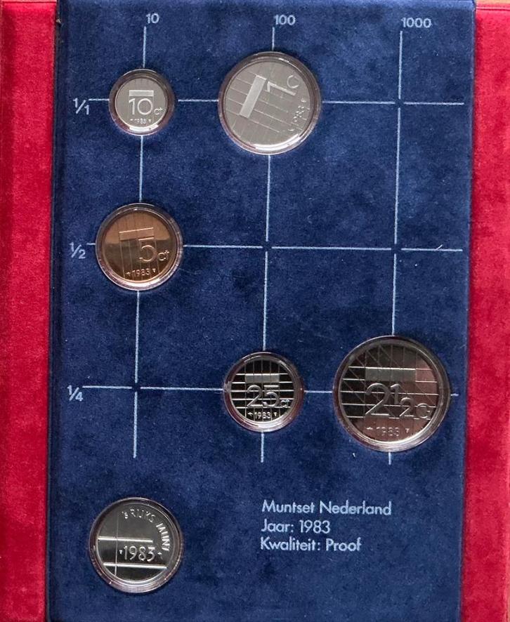 Proof Muntsets Nederland 1983-84-85-85-86-87 met zv. penning, Postzegels en Munten, Munten | Nederland, Setje, Overige waardes