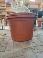 2 st grote terracotta look bloempotten kunststof, Tuin en Terras, Bloempotten, Kunststof, Rond, 40 cm of meer, Tuin